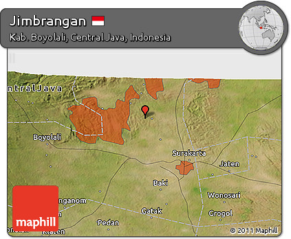 Satellite 3D Map of Jimbrangan