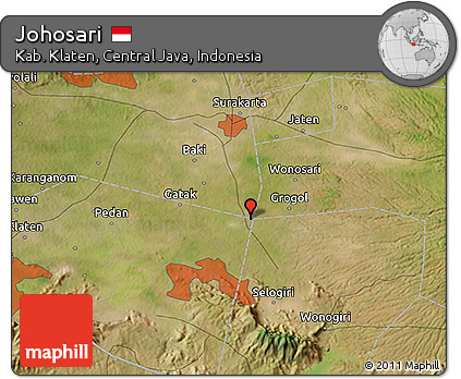 Satellite 3D Map of Johosari