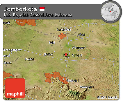 Satellite 3D Map of Jomborkota