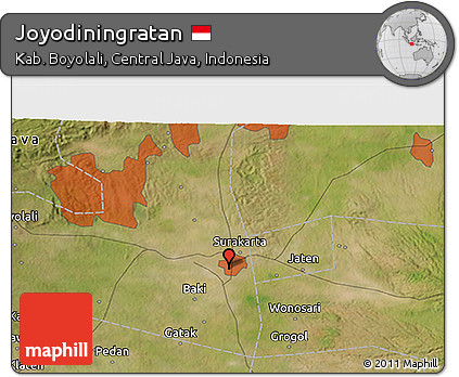 Satellite 3D Map of Joyodiningratan