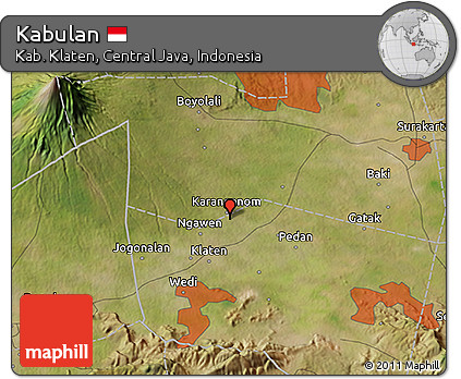 Satellite 3D Map of Kabulan