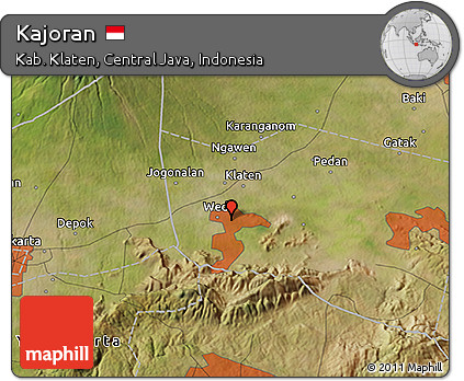 Satellite 3D Map of Kajoran