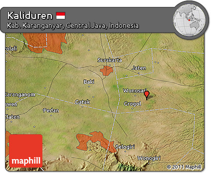 Satellite 3D Map of Kaliduren