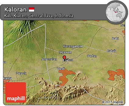 Satellite 3D Map of Kaloran