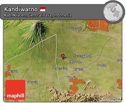 Satellite 3D Map of Kandiwarno