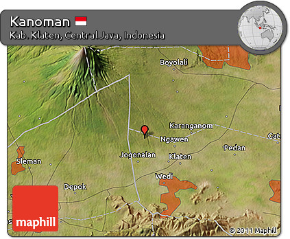Satellite 3D Map of Kanoman