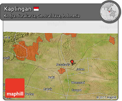 Satellite 3D Map of Kaplingan