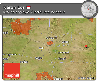 Satellite 3D Map of Karan Lor