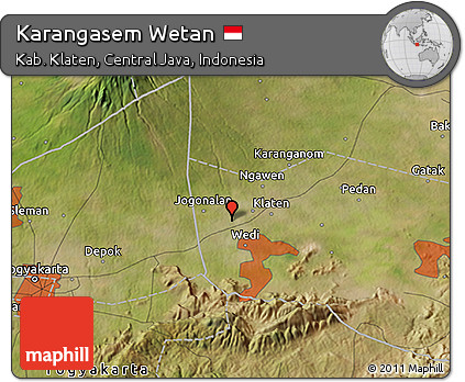 Satellite 3D Map of Karangasem Wetan