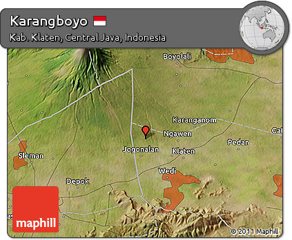 Satellite 3D Map of Karangboyo