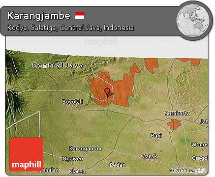 Satellite 3D Map of Karangjambe