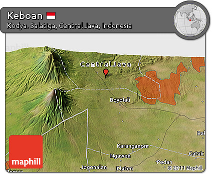 Satellite 3D Map of Keboan