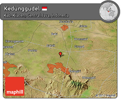 Satellite 3D Map of Kedunggudel