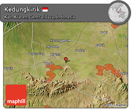 Satellite 3D Map of Kedungkirik