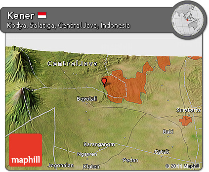 Satellite 3D Map of Kener