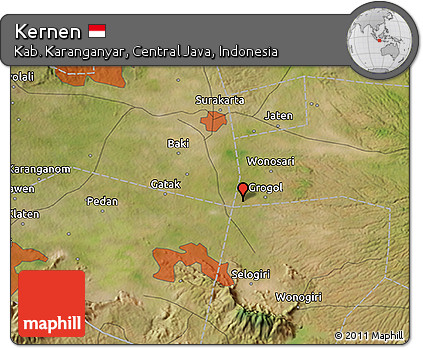Satellite 3D Map of Kernen