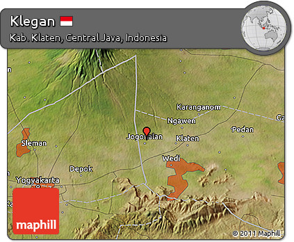Satellite 3D Map of Klegan
