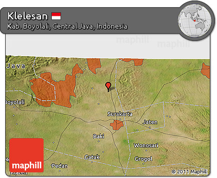 Satellite 3D Map of Klelesan
