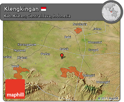 Satellite 3D Map of Klengkingan