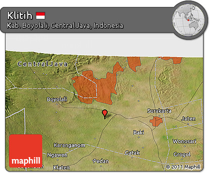 Satellite 3D Map of Klitih