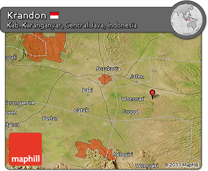 Satellite 3D Map of Krandon