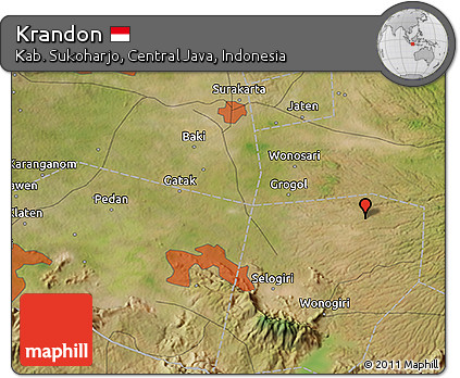 Satellite 3D Map of Krandon