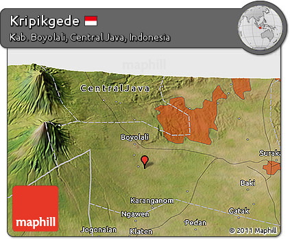 Satellite 3D Map of Kripikgede