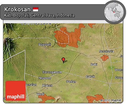 Satellite 3D Map of Krokosan