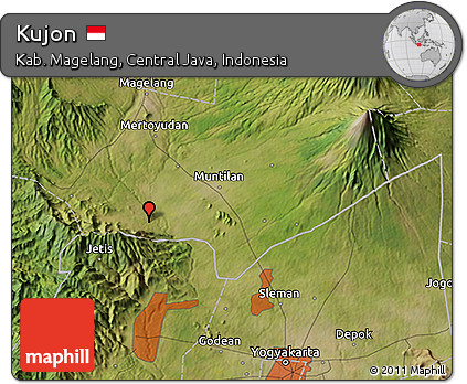 Satellite 3D Map of Kujon