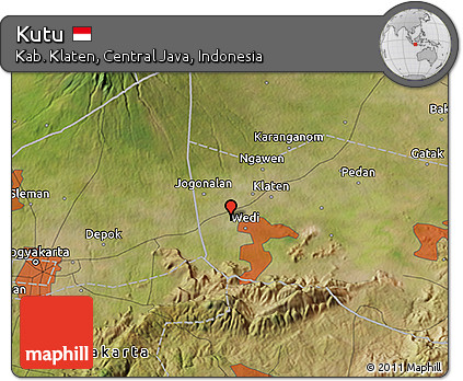 Satellite 3D Map of Kutu