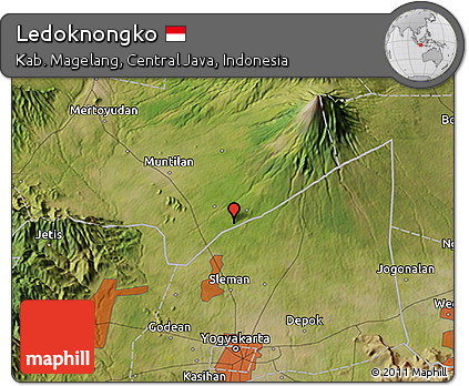 Satellite 3D Map of Ledoknongko