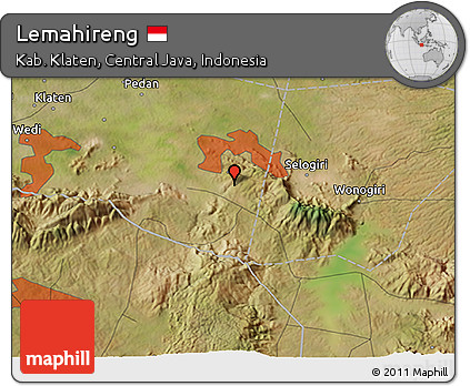 Satellite 3D Map of Lemahireng