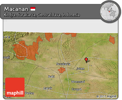 Satellite 3D Map of Macanan