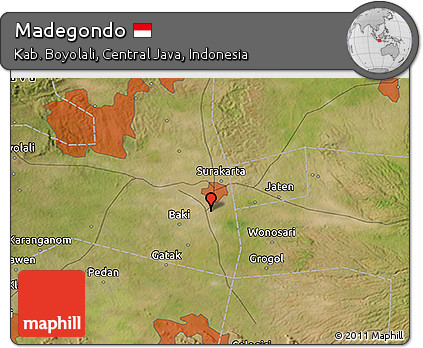 Satellite 3D Map of Madegondo