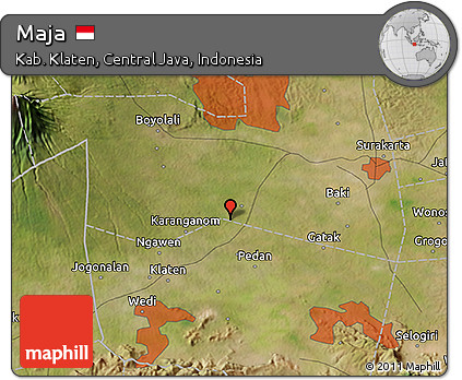 Satellite 3D Map of Maja