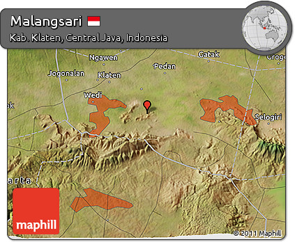 Satellite 3D Map of Malangsari
