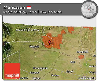 Satellite 3D Map of Mancasan