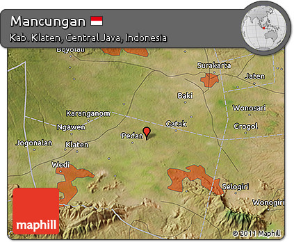 Satellite 3D Map of Mancungan