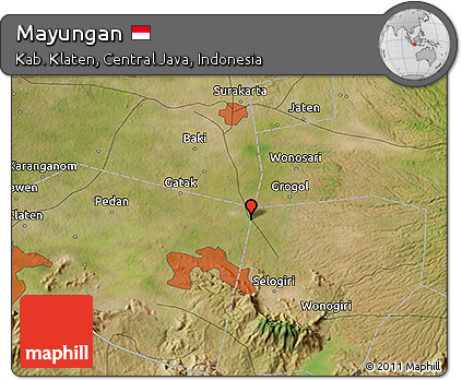 Satellite 3D Map of Mayungan