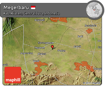 Satellite 3D Map of Megerbaru