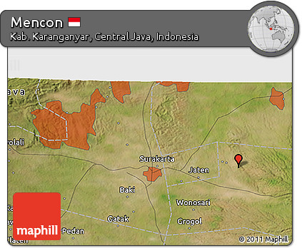 Satellite 3D Map of Mencon