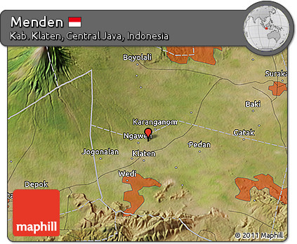 Satellite 3D Map of Menden