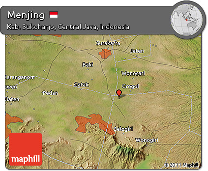 Satellite 3D Map of Menjing