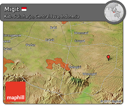 Satellite 3D Map of Migit