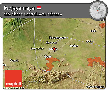 Satellite 3D Map of Mojayanraya