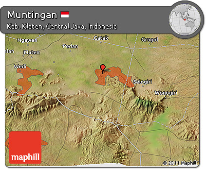 Satellite 3D Map of Muntingan