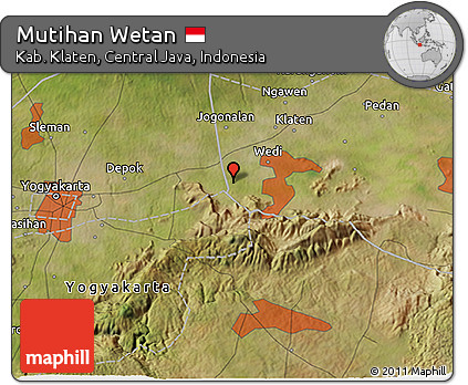 Satellite 3D Map of Mutihan Wetan