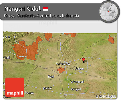 Satellite 3D Map of Nangsri Kidul