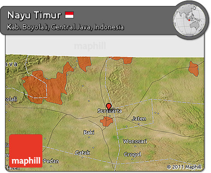 Satellite 3D Map of Nayu Timur