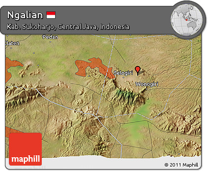 Satellite 3D Map of Ngalian
